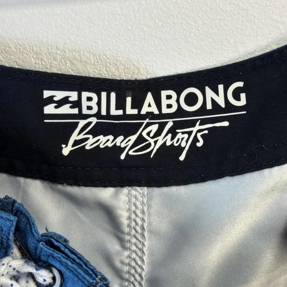 Billabong Men's Blue‎ Plaid Board Shorts Size 36